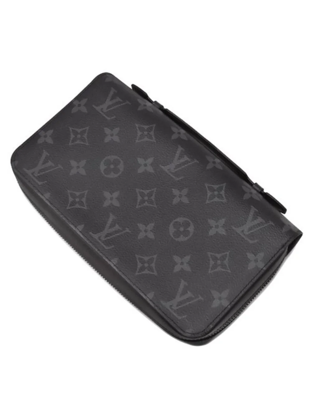 Louis Vuitton Wallet Zippy XL Monogram Eclipse Gunmetal Black Zip Around Travel